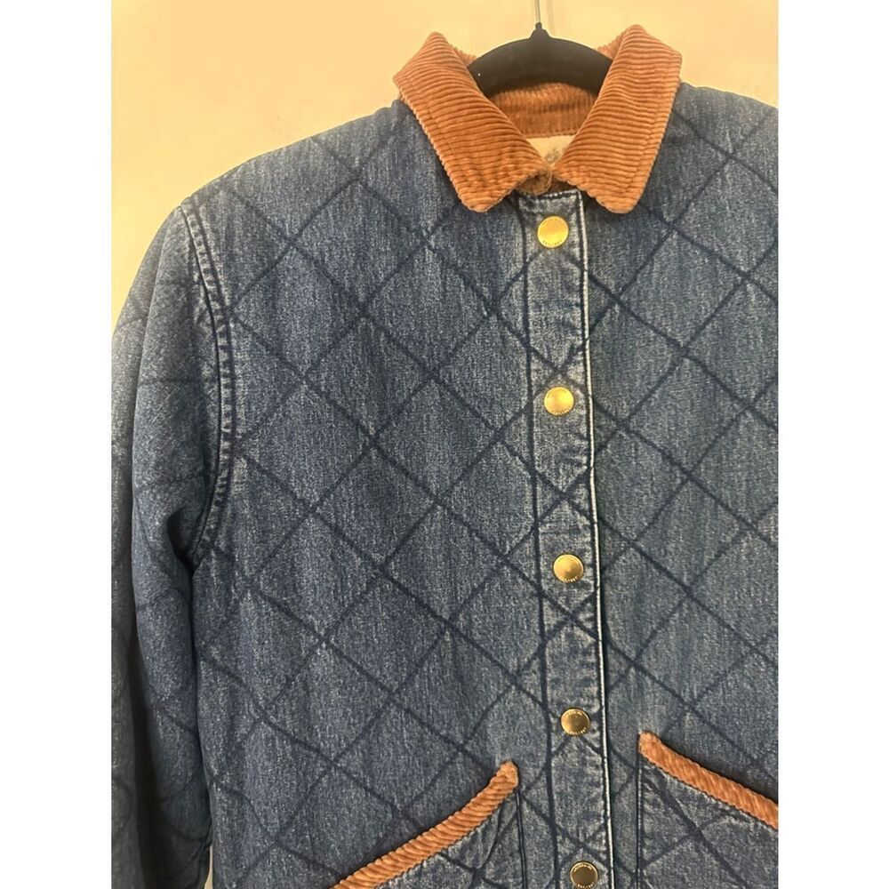 Ralph Lauren Vintage 1990’s Quilted Denim Barn Jacket S (petite) - Picture 3 of 9